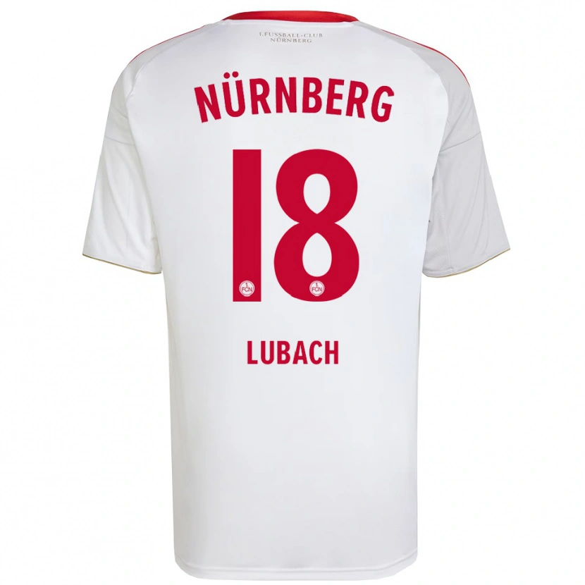Danxen Dames Rafael Lubach #18 Wit Rood Uitshirt Uittenue 2025/26 T-Shirt België