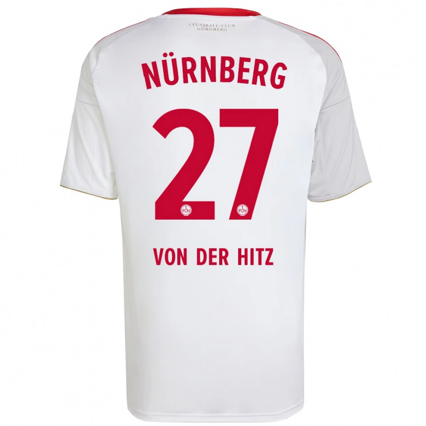 Danxen Dames Justin Von Der Hitz #27 Wit Rood Uitshirt Uittenue 2025/26 T-Shirt België