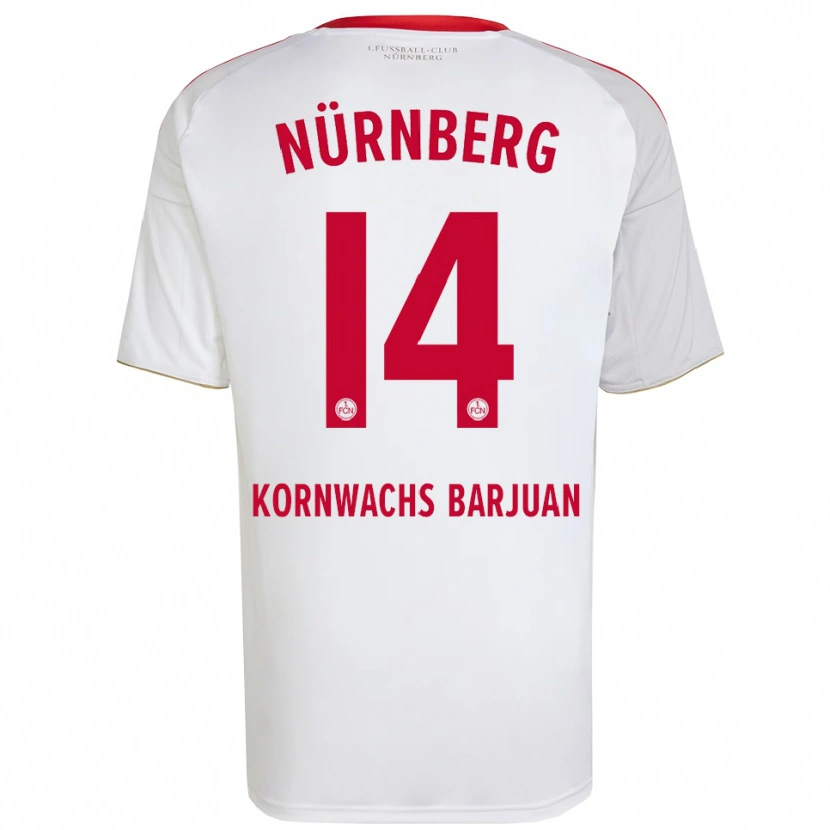 Danxen Dames Marc Kornwachs Barjuan #14 Wit Rood Uitshirt Uittenue 2025/26 T-Shirt België