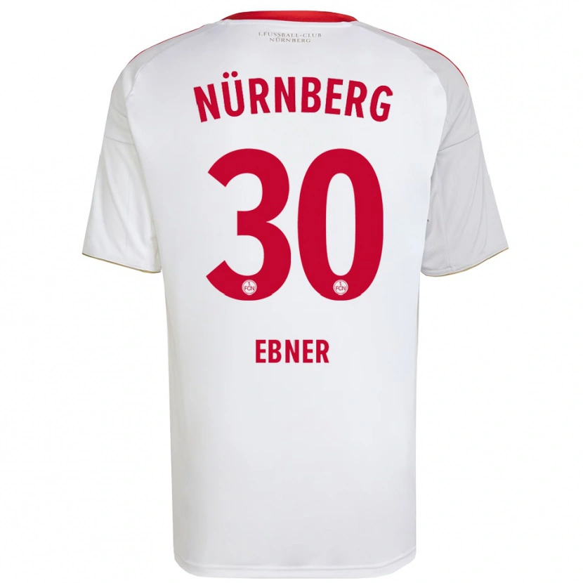 Danxen Dames Gil Ebner #30 Wit Rood Uitshirt Uittenue 2025/26 T-Shirt België