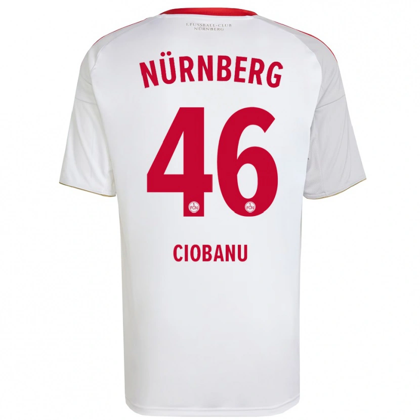 Danxen Dames Ion Ciobanu #46 Wit Rood Uitshirt Uittenue 2025/26 T-Shirt België