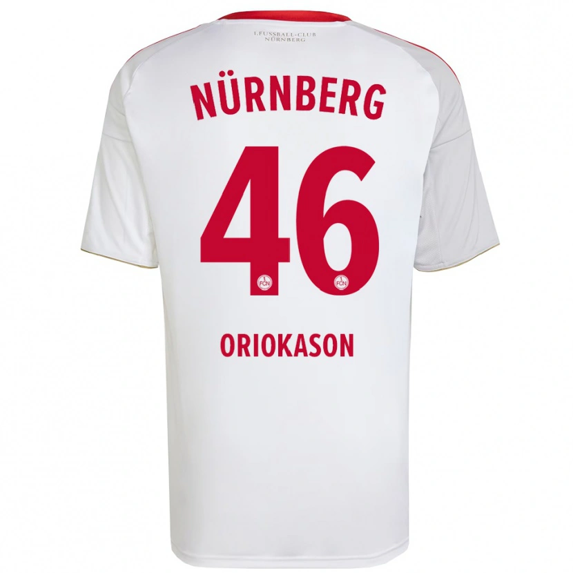 Danxen Dames Emmanuel Oriokason #46 Wit Rood Uitshirt Uittenue 2025/26 T-Shirt België