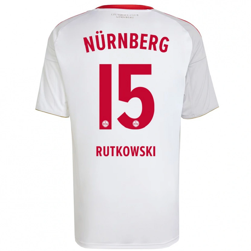Danxen Dames Nicolas Rutkowski #15 Wit Rood Uitshirt Uittenue 2025/26 T-Shirt België