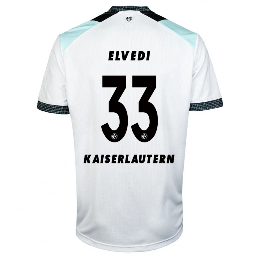 Danxen Dames Jan Elvedi #33 Wit Zwart Uitshirt Uittenue 2025/26 T-Shirt België