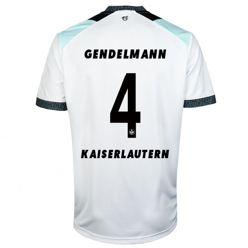 Danxen Dames Nikita Gendelmann #4 Wit Zwart Uitshirt Uittenue 2025/26 T-Shirt België