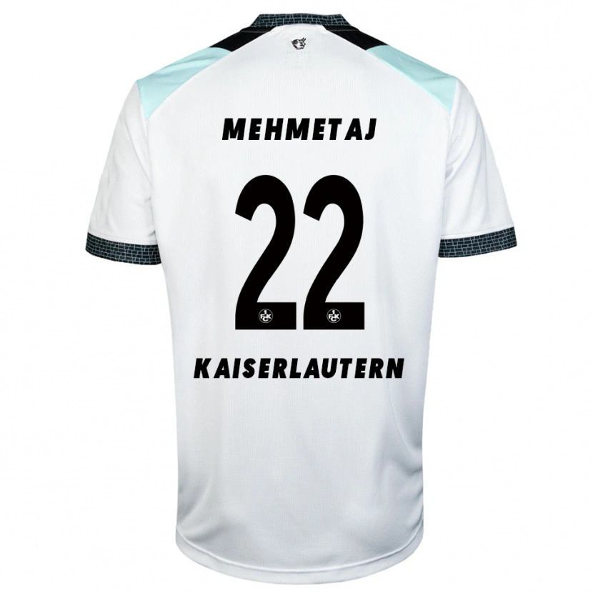 Danxen Dames Alban Mehmetaj #22 Wit Zwart Uitshirt Uittenue 2025/26 T-Shirt België