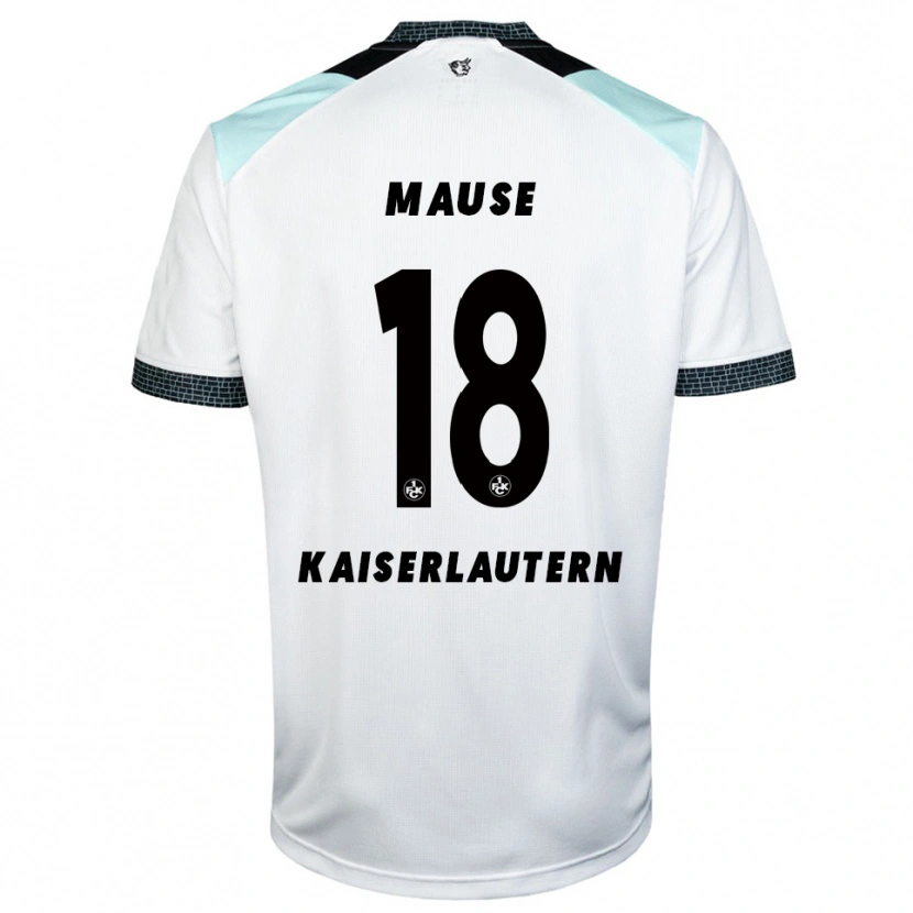 Danxen Dames Jannik Mause #18 Wit Zwart Uitshirt Uittenue 2025/26 T-Shirt België