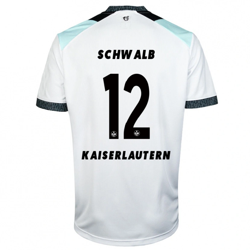 Danxen Dames Yannick Schwalb #12 Wit Zwart Uitshirt Uittenue 2025/26 T-Shirt België