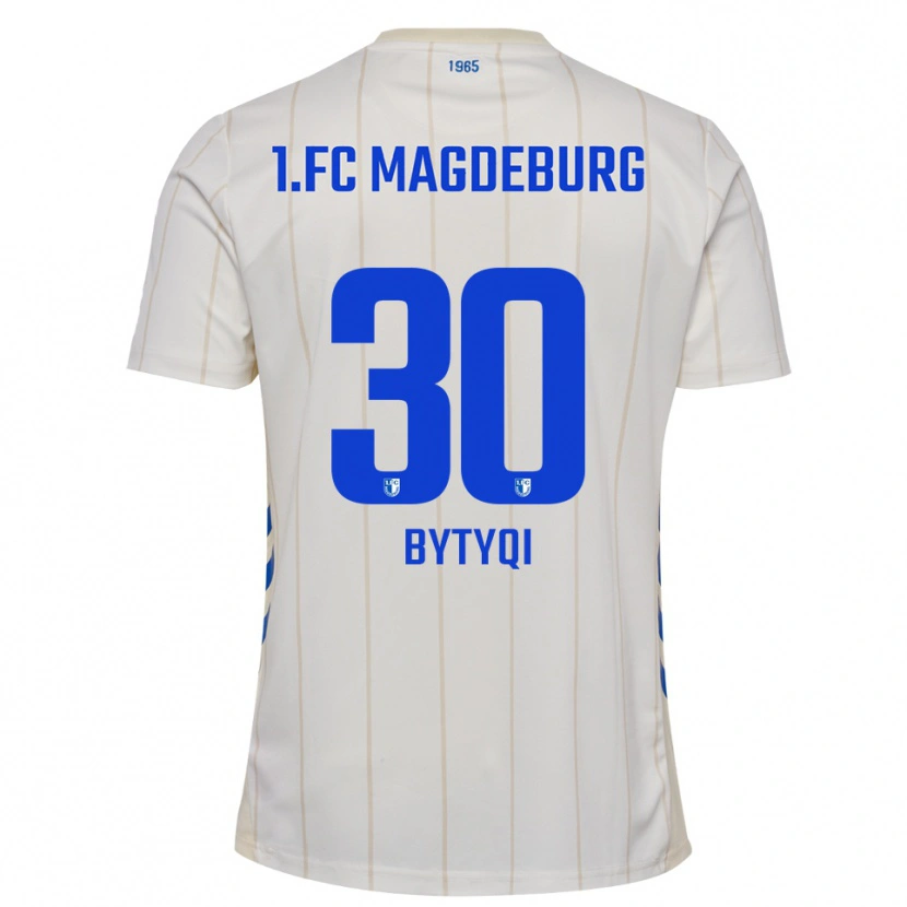 Danxen Dames Enis Bytyqi #30 Wit Blauw Uitshirt Uittenue 2025/26 T-Shirt België