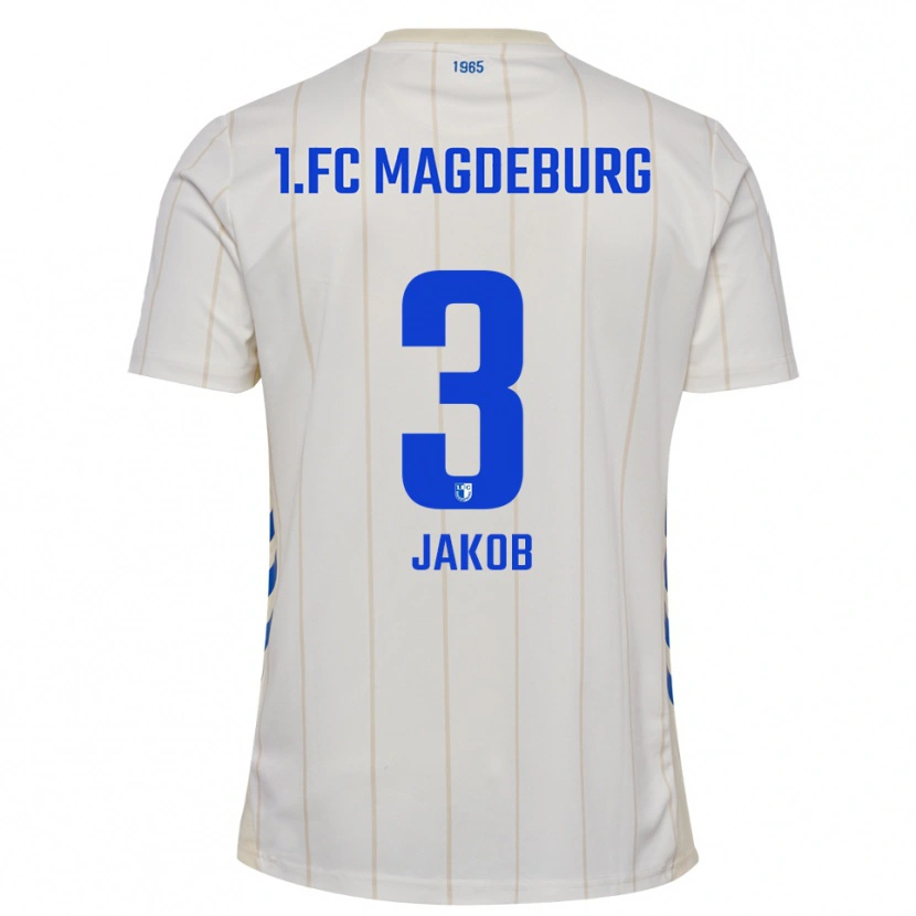 Danxen Dames Henrik Jakob #3 Wit Blauw Uitshirt Uittenue 2025/26 T-Shirt België