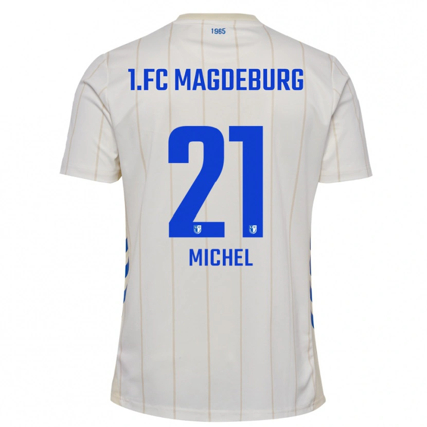 Danxen Dames Falko Michel #21 Wit Blauw Uitshirt Uittenue 2025/26 T-Shirt België