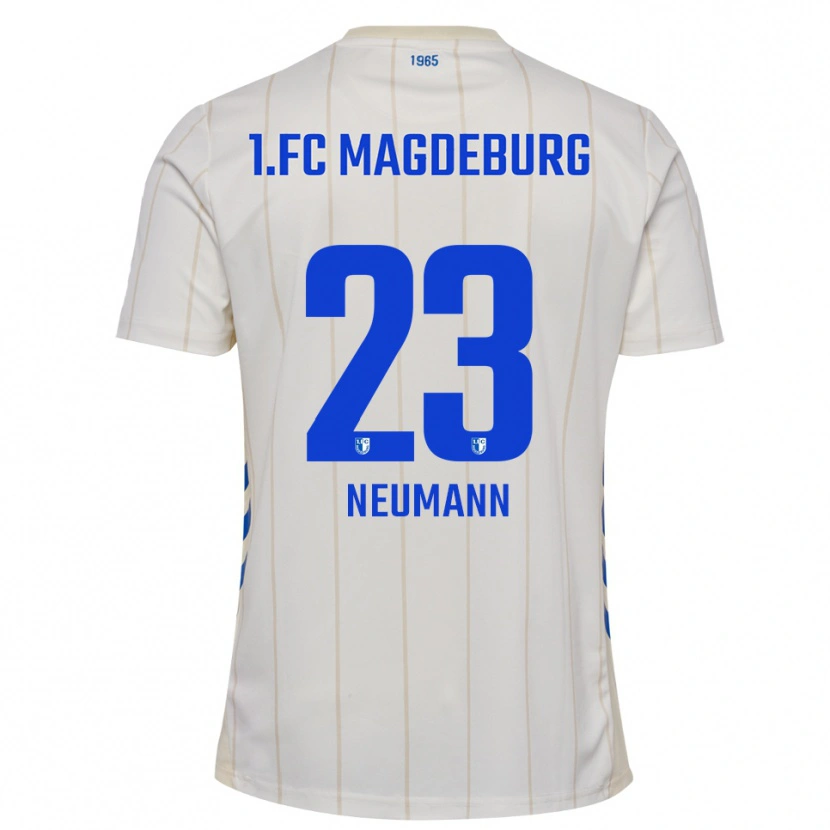 Danxen Dames Annika Neumann #23 Wit Blauw Uitshirt Uittenue 2025/26 T-Shirt België