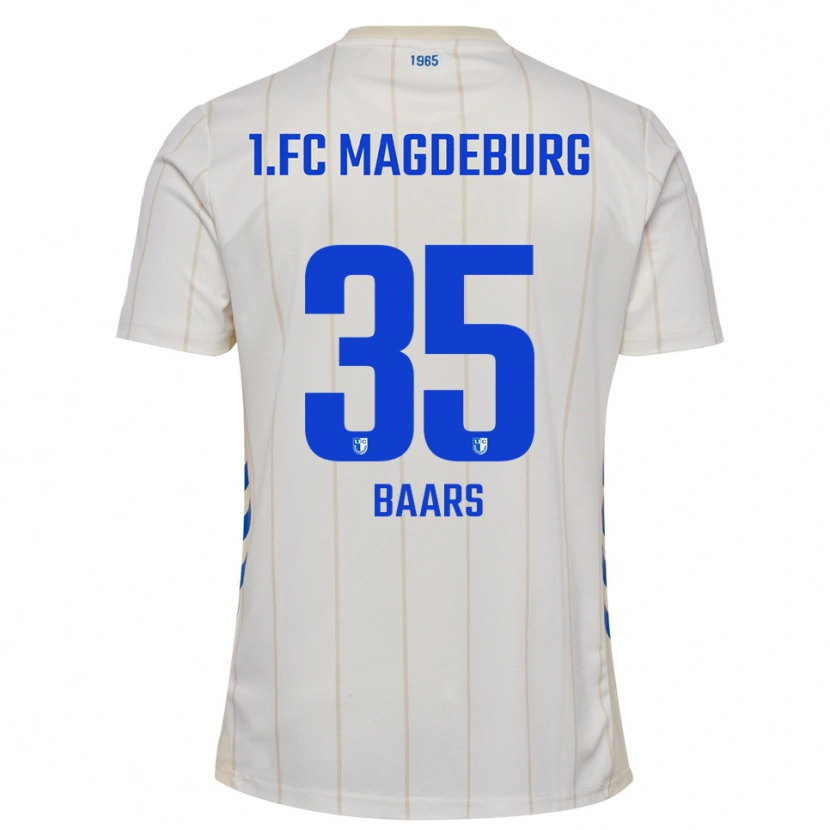 Danxen Dames Magnus Baars #35 Wit Blauw Uitshirt Uittenue 2025/26 T-Shirt België