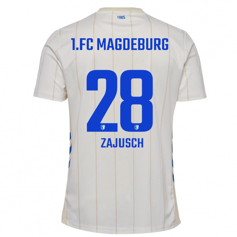 Danxen Dames Marcel Zajusch #28 Wit Blauw Uitshirt Uittenue 2025/26 T-Shirt België