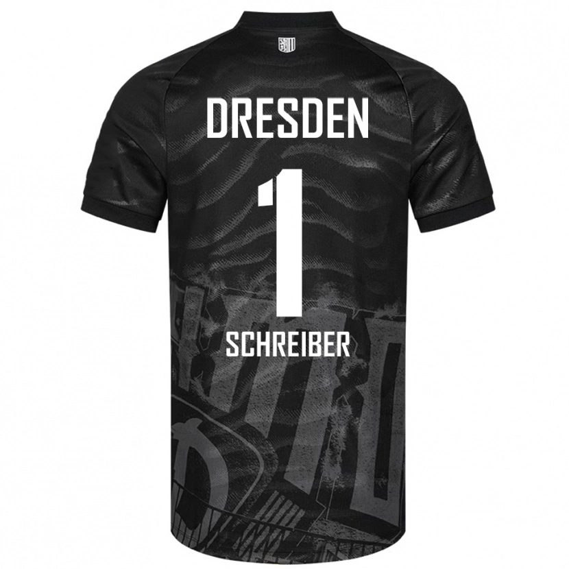 Danxen Dames Tim Schreiber #1 Zwart Grijs Uitshirt Uittenue 2025/26 T-Shirt België