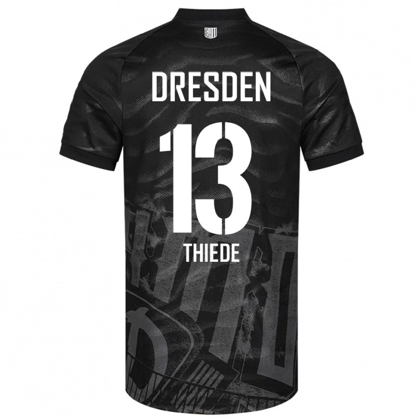 Danxen Dames Tristan Thiede #13 Zwart Grijs Uitshirt Uittenue 2025/26 T-Shirt België