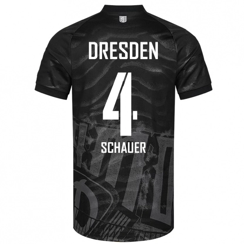 Danxen Dames Maurice Schauer #4 Zwart Grijs Uitshirt Uittenue 2025/26 T-Shirt België