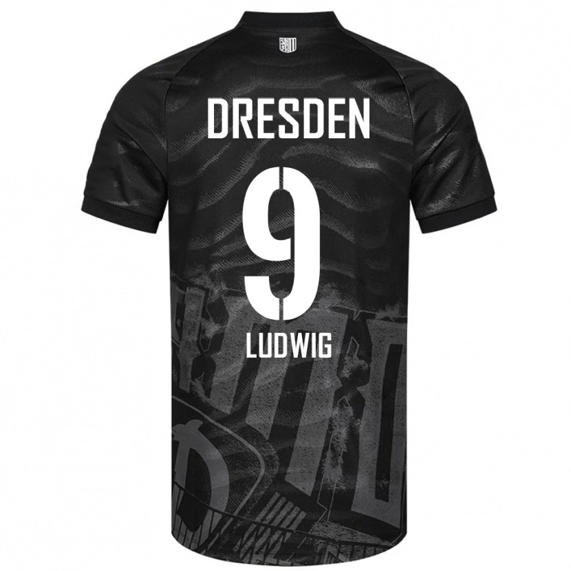 Danxen Dames Yannis Ludwig #9 Zwart Grijs Uitshirt Uittenue 2025/26 T-Shirt België