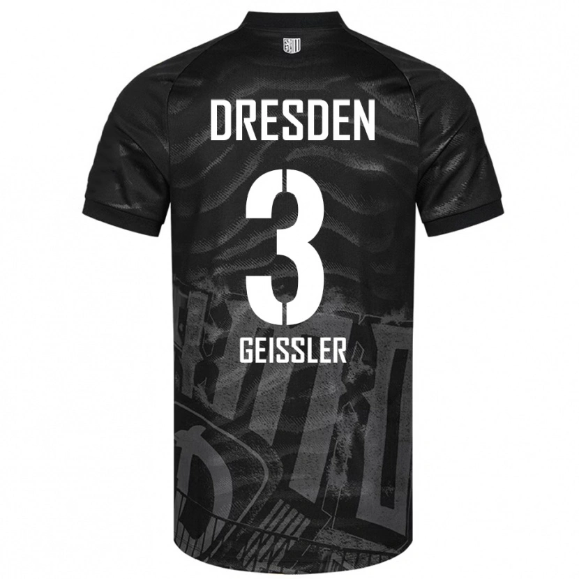 Danxen Dames Jonathan Geißler #3 Zwart Grijs Uitshirt Uittenue 2025/26 T-Shirt België