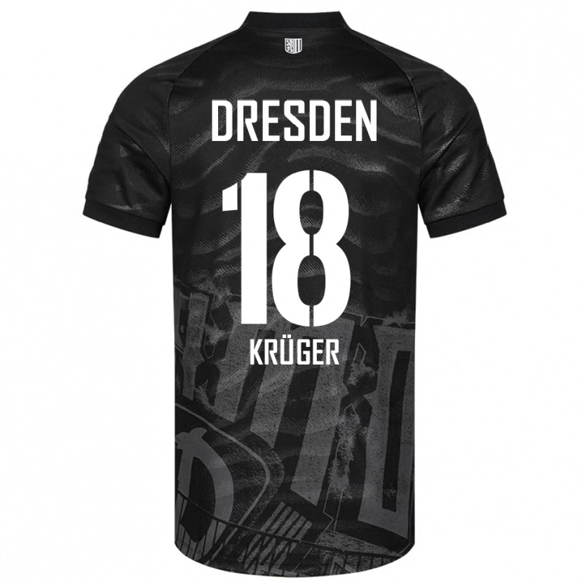 Danxen Dames Kevin Krüger #18 Zwart Grijs Uitshirt Uittenue 2025/26 T-Shirt België