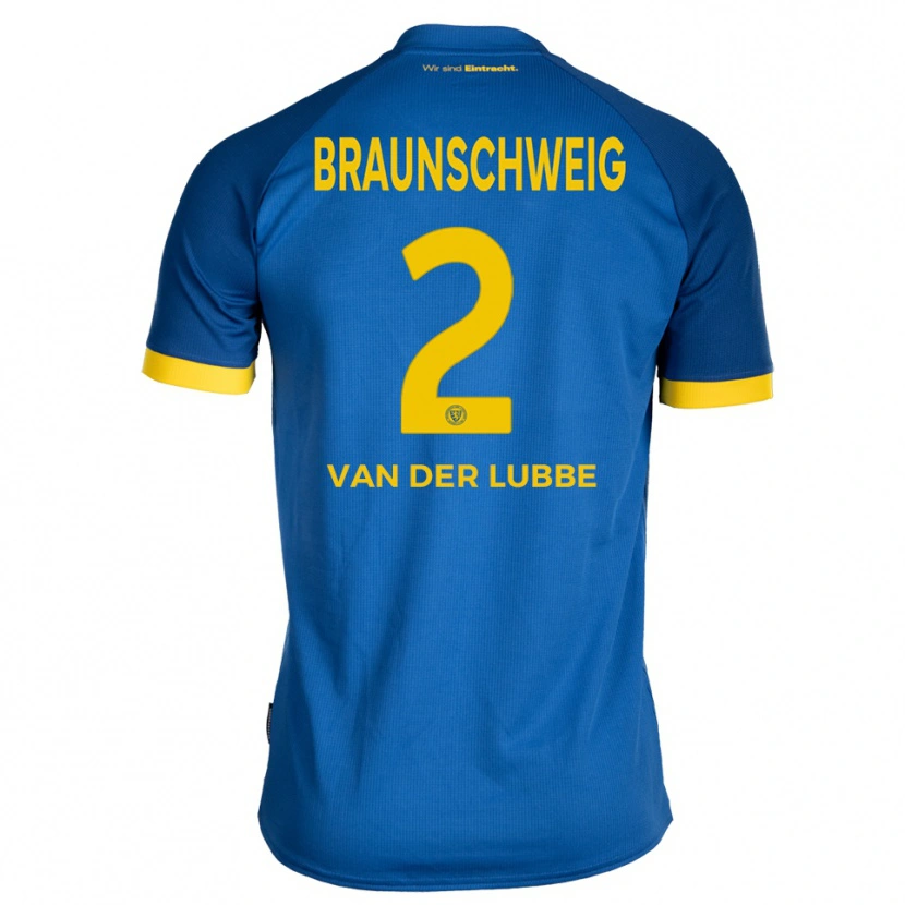 Danxen Dames Enrique Van Der Lubbe #2 Koninklijk Blauw Geel Uitshirt Uittenue 2025/26 T-Shirt België