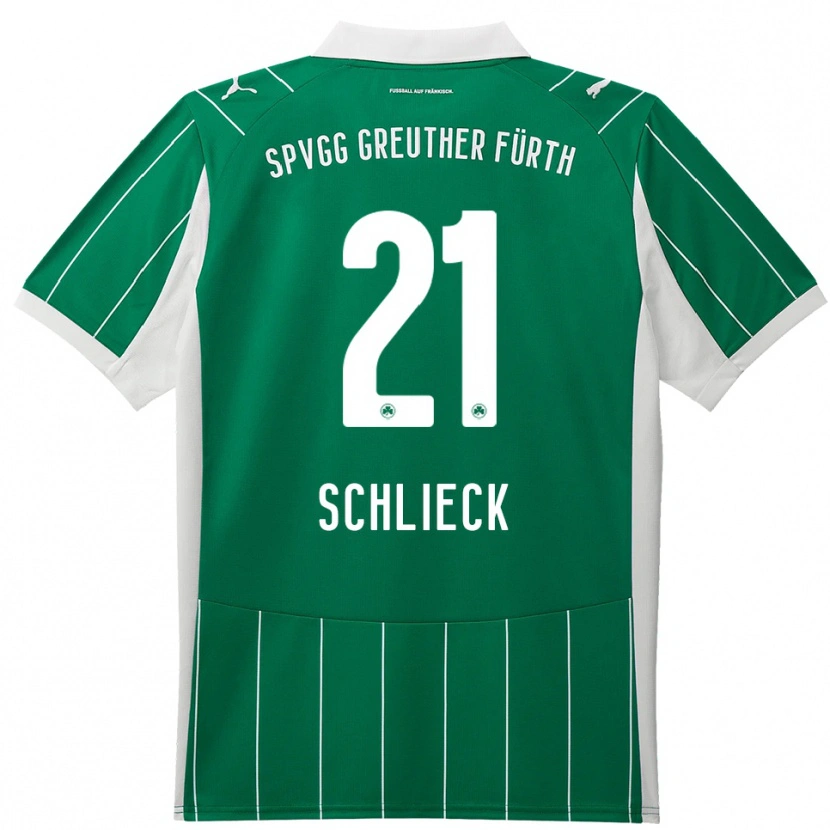 Danxen Dames Timo Schlieck #21 Groen Wit Uitshirt Uittenue 2025/26 T-Shirt België