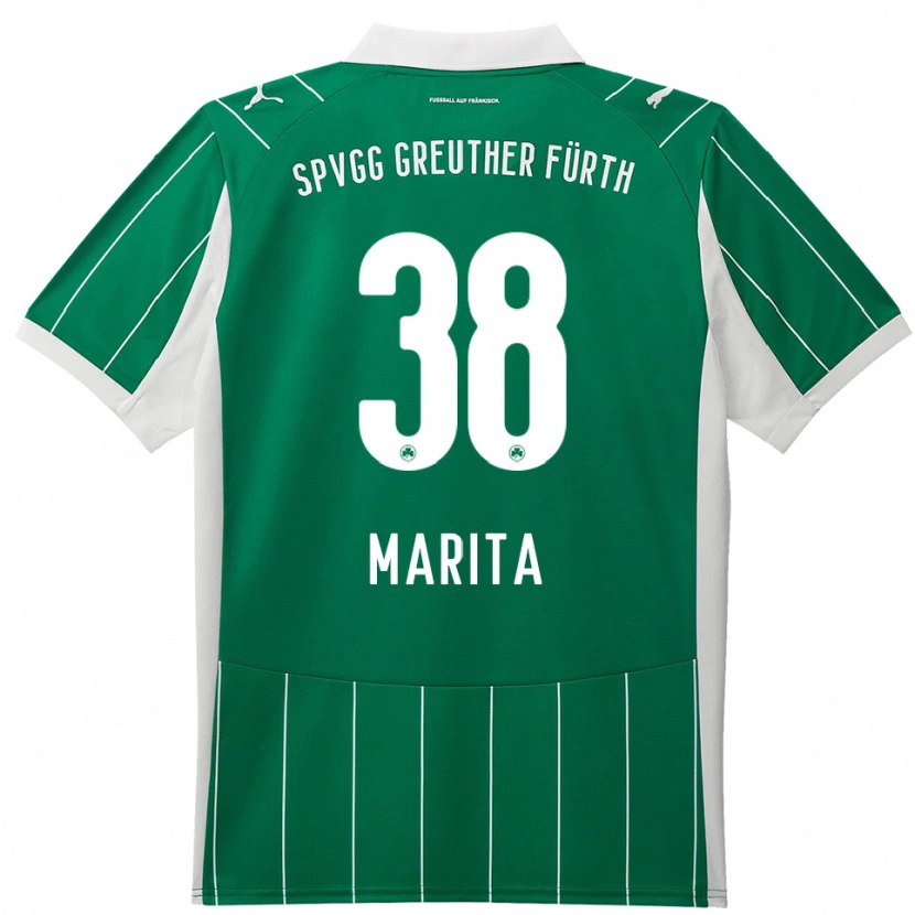 Danxen Dames Raul Marita #38 Groen Wit Uitshirt Uittenue 2025/26 T-Shirt België