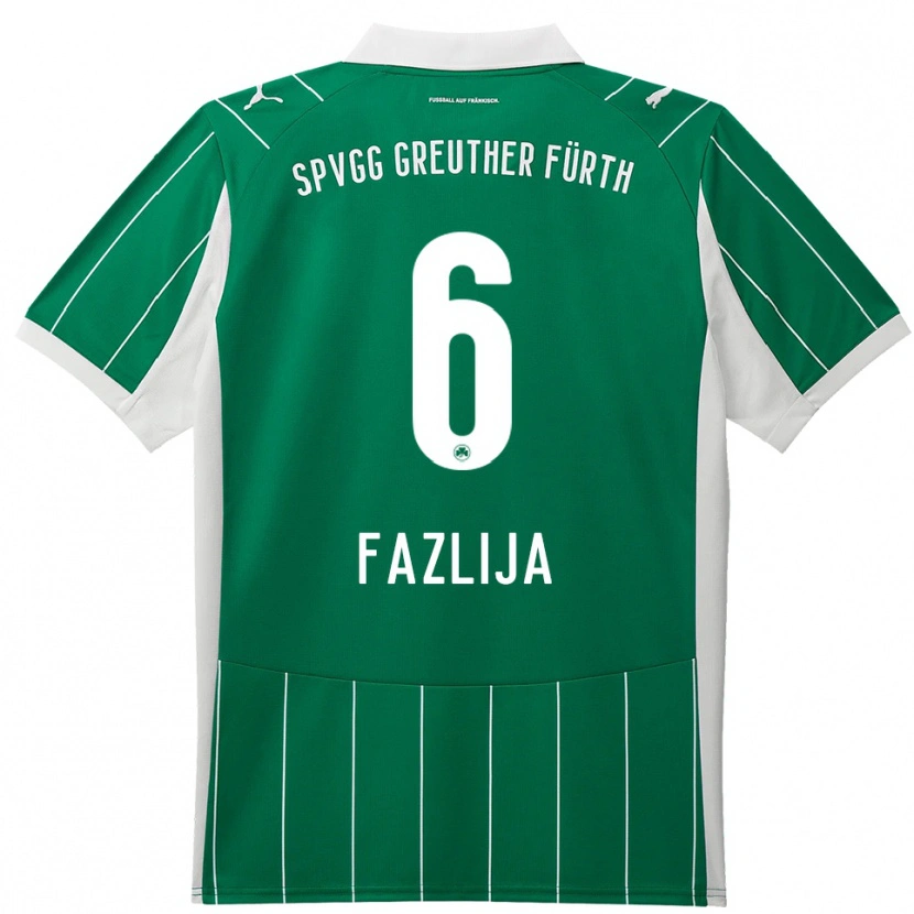Danxen Dames Arjanit Fazlija #6 Groen Wit Uitshirt Uittenue 2025/26 T-Shirt België