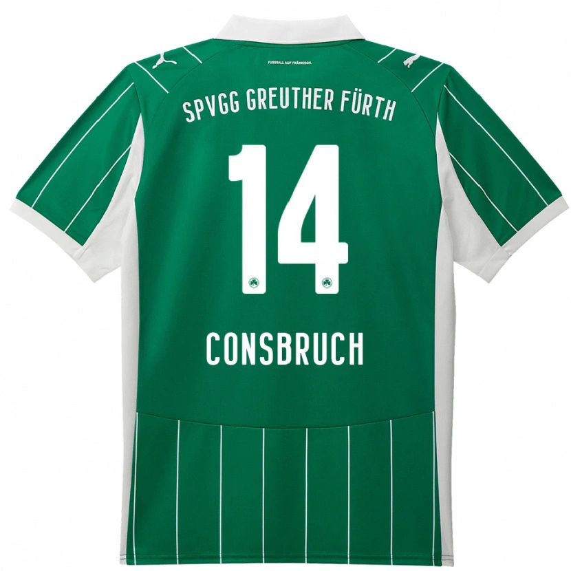 Danxen Dames Jomaine Consbruch #14 Groen Wit Uitshirt Uittenue 2025/26 T-Shirt België