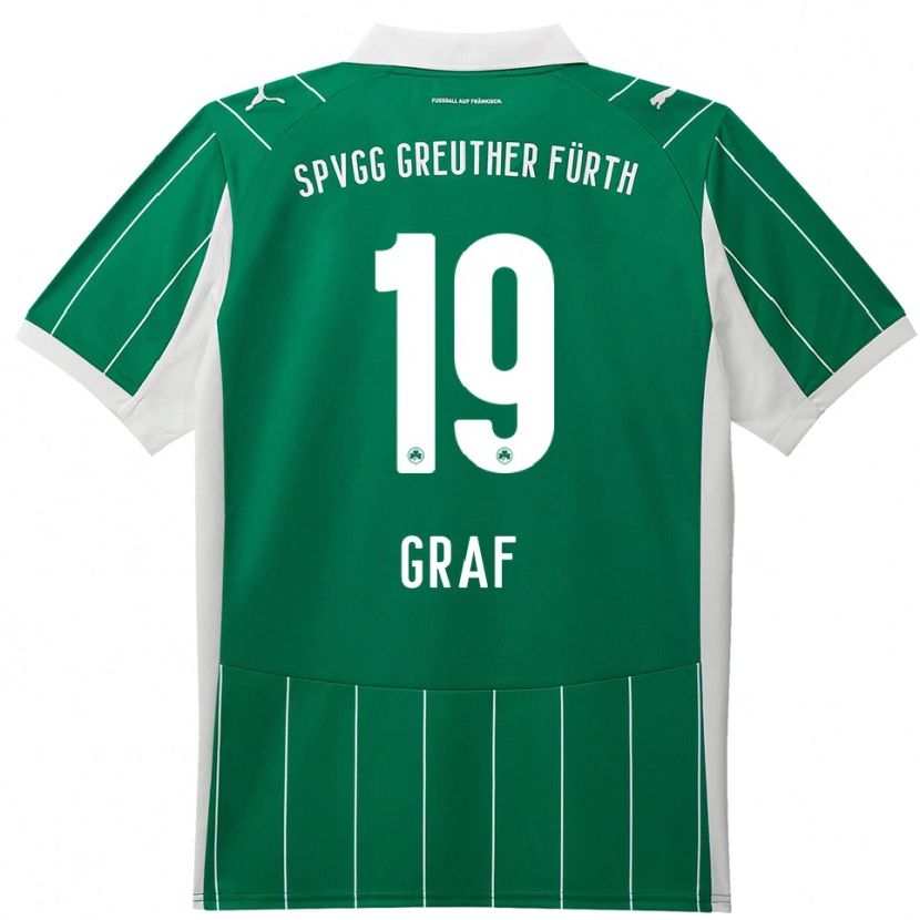 Danxen Dames Fabian Graf #19 Groen Wit Uitshirt Uittenue 2025/26 T-Shirt België