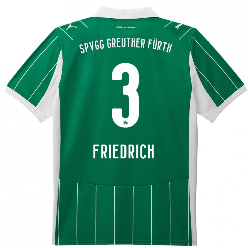 Danxen Dames Niklas Friedrich #3 Groen Wit Uitshirt Uittenue 2025/26 T-Shirt België