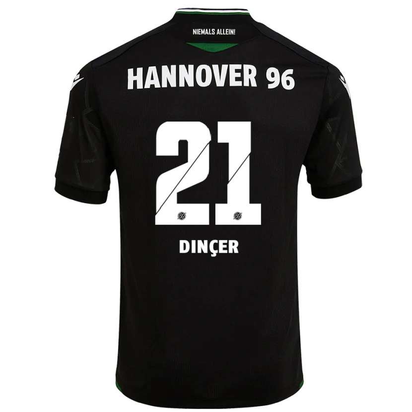 Danxen Dames Yasin Dinçer #21 Zwart Groen Uitshirt Uittenue 2025/26 T-Shirt België