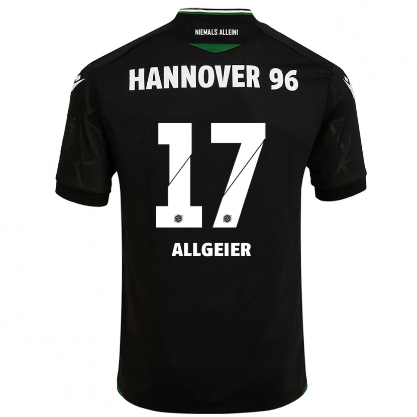 Danxen Dames Bastian Allgeier #17 Zwart Groen Uitshirt Uittenue 2025/26 T-Shirt België