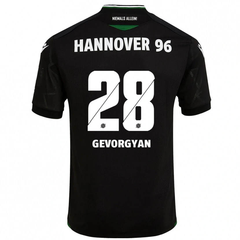 Danxen Dames Mark Gevorgyan #28 Zwart Groen Uitshirt Uittenue 2025/26 T-Shirt België
