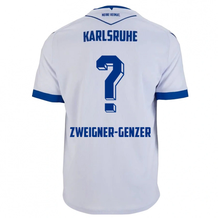 Danxen Dames Melissa Zweigner-Genzer #0 Wit Blauw Uitshirt Uittenue 2025/26 T-Shirt België
