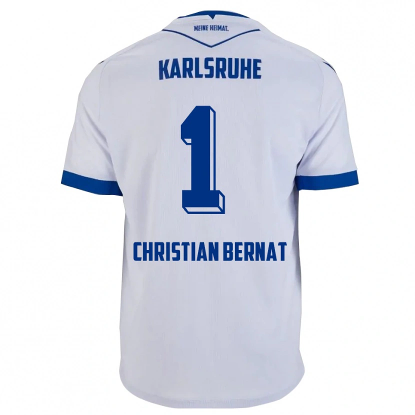 Danxen Dames Hans Christian Bernat #1 Wit Blauw Uitshirt Uittenue 2025/26 T-Shirt België