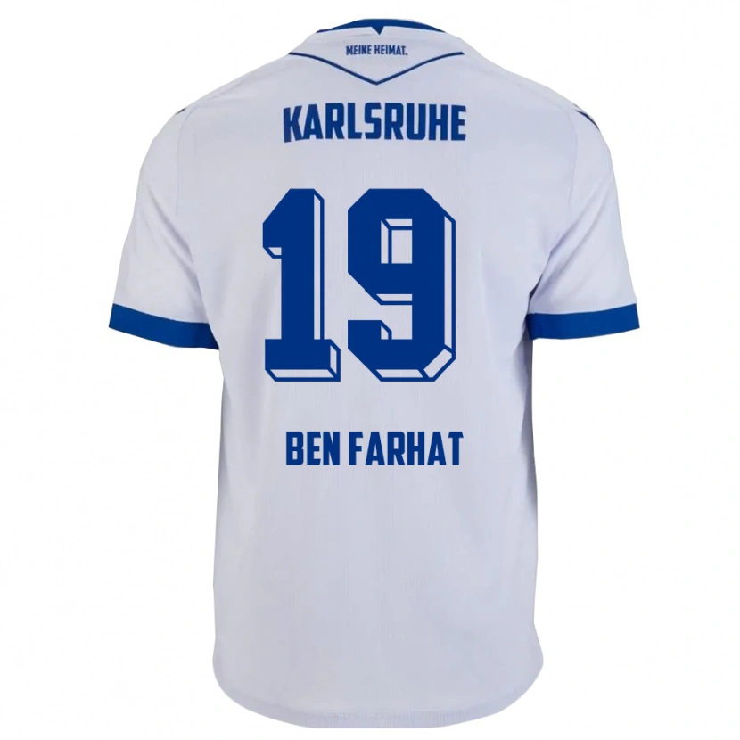 Danxen Dames Louey Ben Farhat #19 Wit Blauw Uitshirt Uittenue 2025/26 T-Shirt België