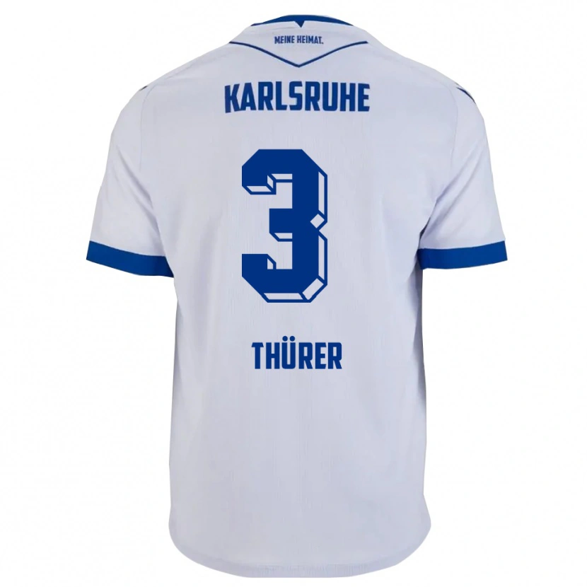 Danxen Dames Marlo Thürer #3 Wit Blauw Uitshirt Uittenue 2025/26 T-Shirt België