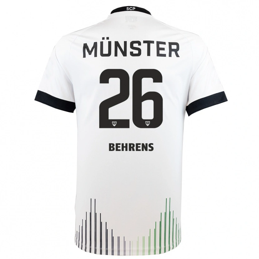 Danxen Dames Morten Behrens #26 Wit Zwart Uitshirt Uittenue 2025/26 T-Shirt België