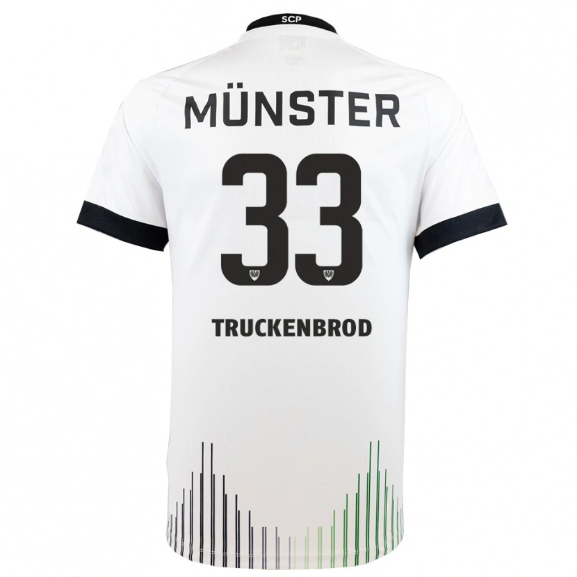 Danxen Dames Damian Truckenbrod #33 Wit Zwart Uitshirt Uittenue 2025/26 T-Shirt België