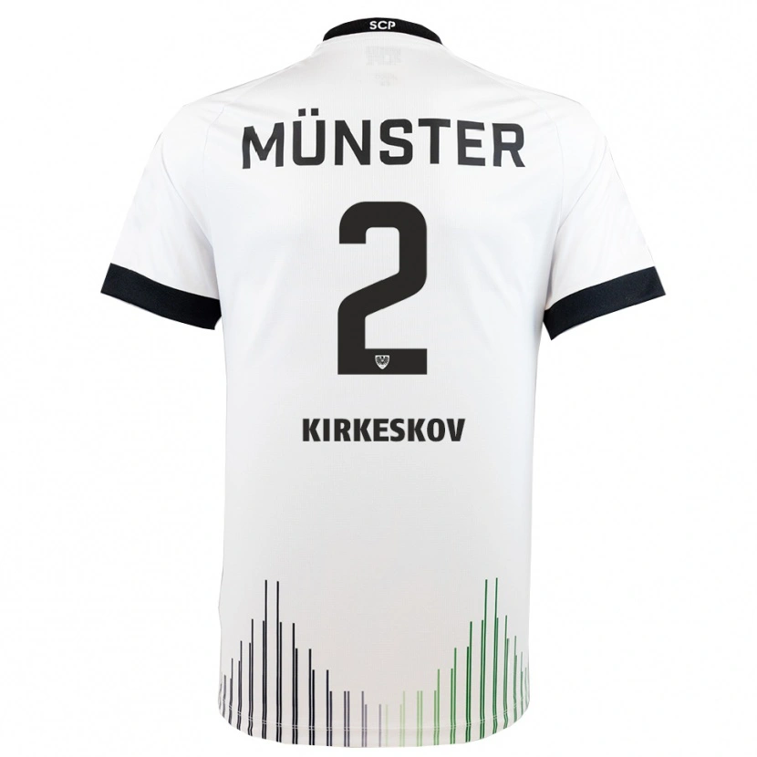 Danxen Dames Mikkel Kirkeskov #2 Wit Zwart Uitshirt Uittenue 2025/26 T-Shirt België