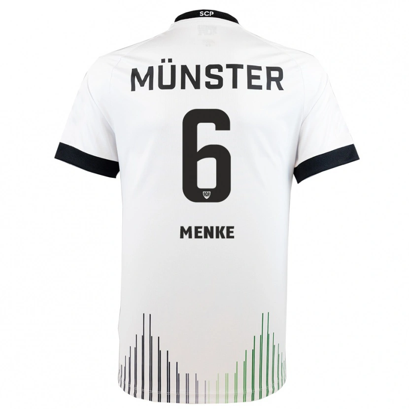 Danxen Dames Ben Menke #6 Wit Zwart Uitshirt Uittenue 2025/26 T-Shirt België