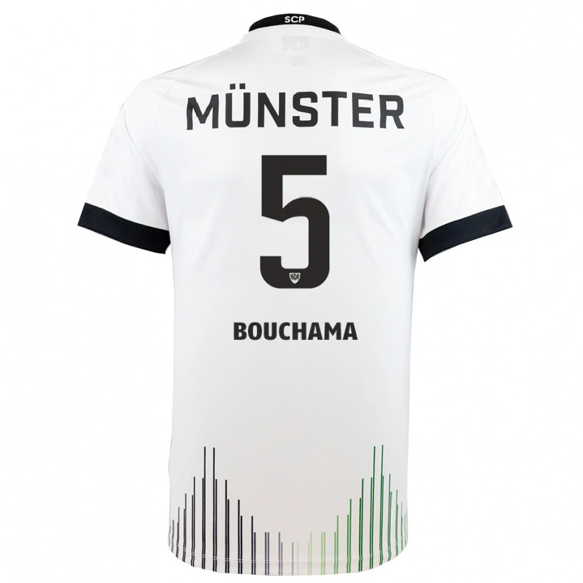 Danxen Dames Yassine Bouchama #5 Wit Zwart Uitshirt Uittenue 2025/26 T-Shirt België