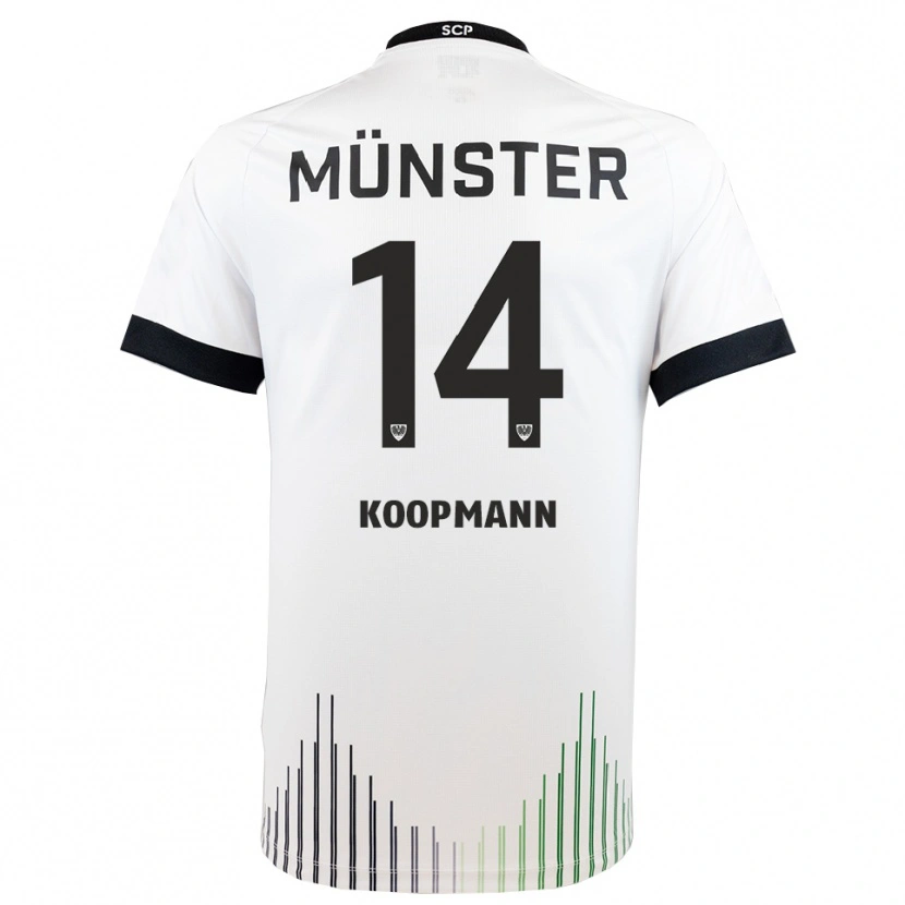 Danxen Dames Pascal Koopmann #14 Wit Zwart Uitshirt Uittenue 2025/26 T-Shirt België