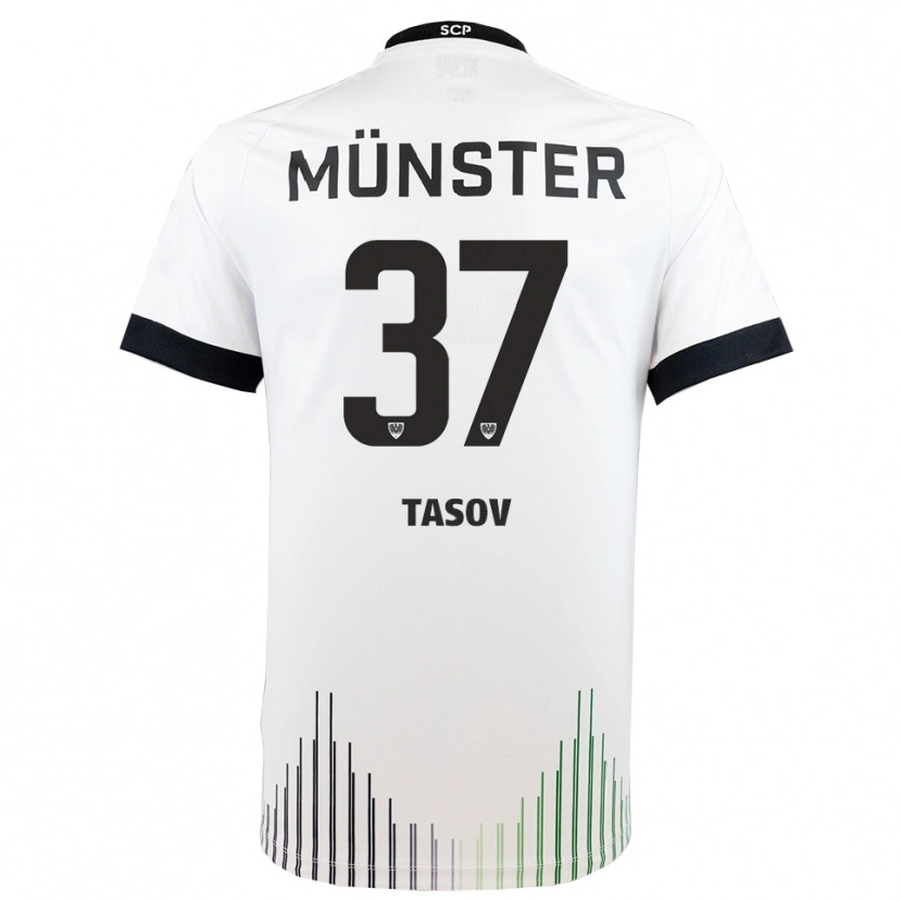 Danxen Dames Leon Tasov #37 Wit Zwart Uitshirt Uittenue 2025/26 T-Shirt België