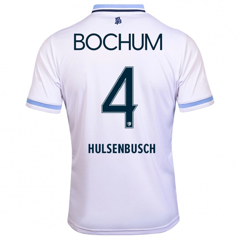 Danxen Dames Daniel Hülsenbusch #4 Wit Hemelsblauw Uitshirt Uittenue 2025/26 T-Shirt België