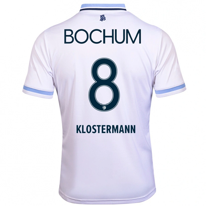 Danxen Dames Michelle Klostermann #8 Wit Hemelsblauw Uitshirt Uittenue 2025/26 T-Shirt België