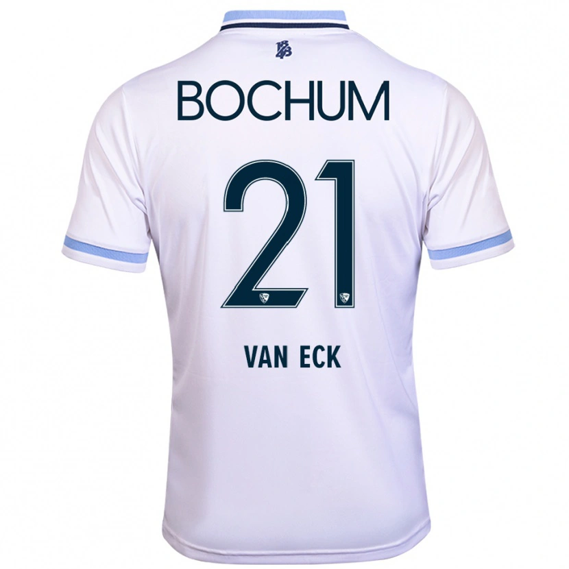 Danxen Dames Ole Van Eck #21 Wit Hemelsblauw Uitshirt Uittenue 2025/26 T-Shirt België