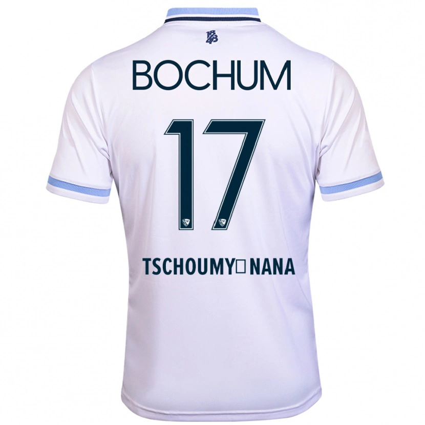 Danxen Dames Daryl Tschoumy-Nana #17 Wit Hemelsblauw Uitshirt Uittenue 2025/26 T-Shirt België