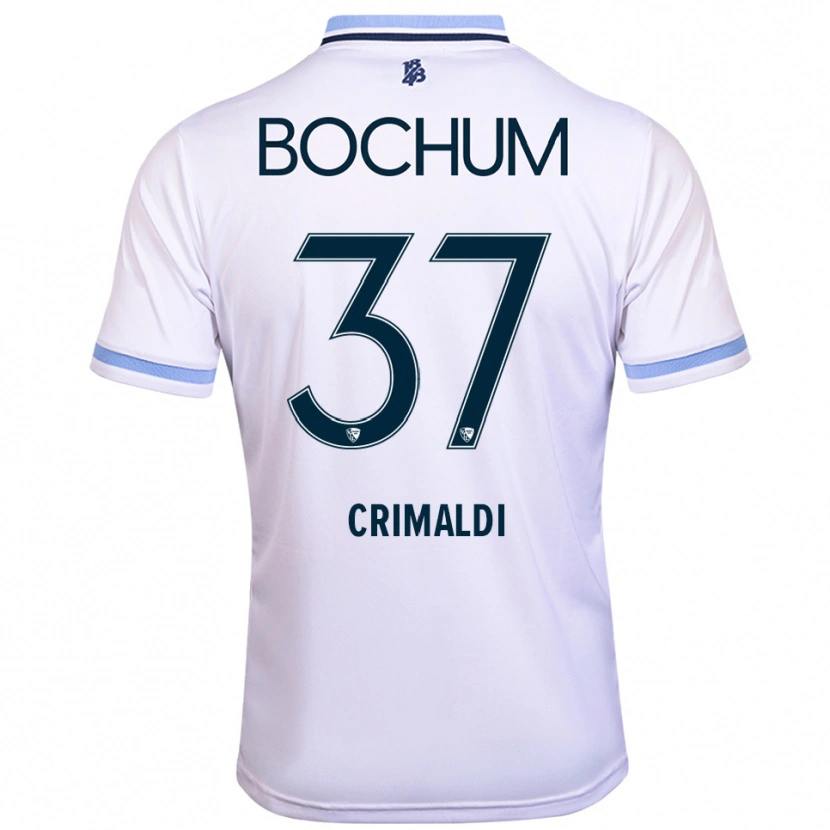 Danxen Dames Alessandro Crimaldi #37 Wit Hemelsblauw Uitshirt Uittenue 2025/26 T-Shirt België